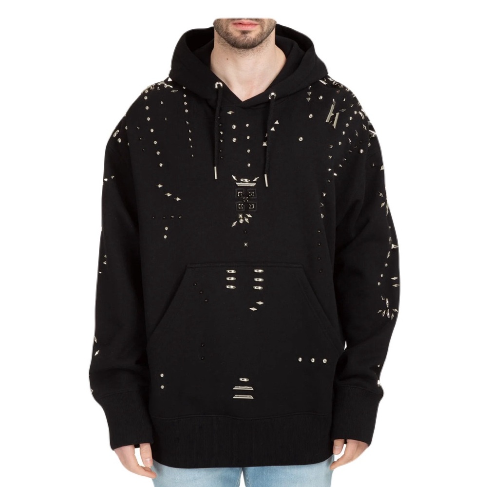 Givenchy Black Distressed Hoodie